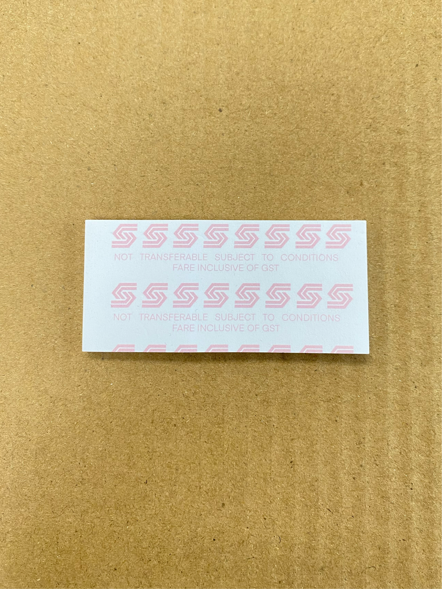 SBS bus ticket post-it note