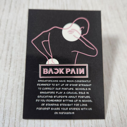 Back Pain Enamel Pin