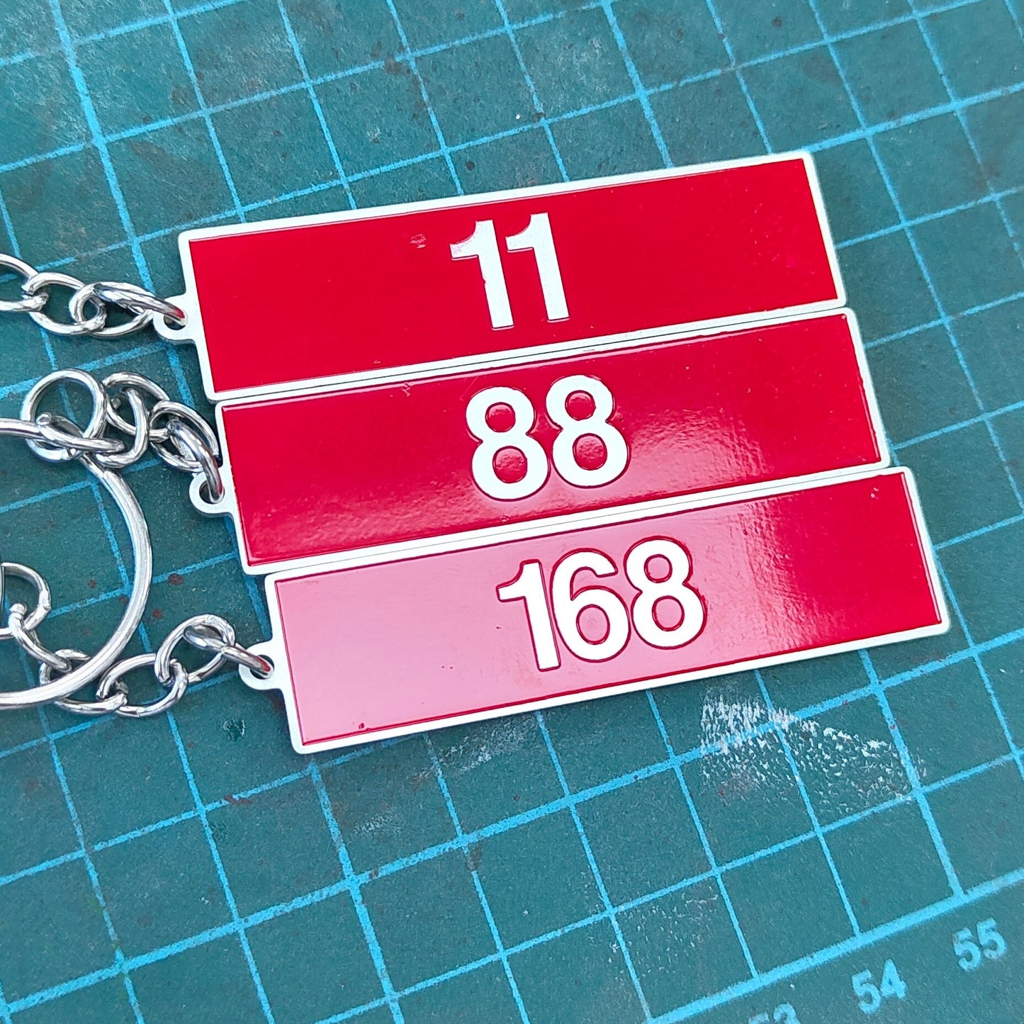 [PO] Custom Enamel Bus Number Keychains